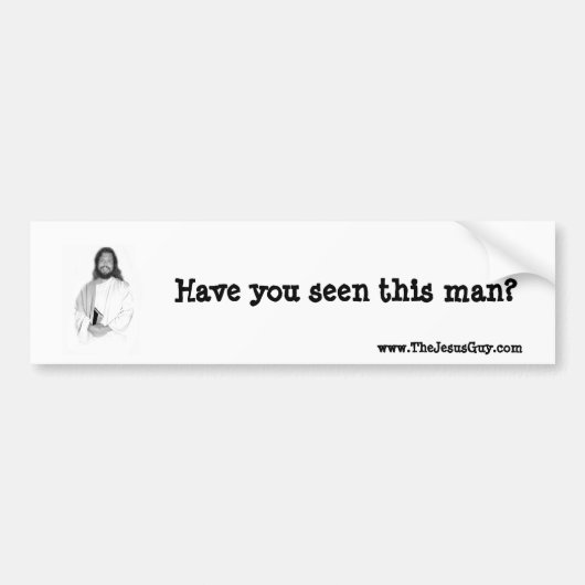 De Jezus-man bumpersticker (Voorkant)