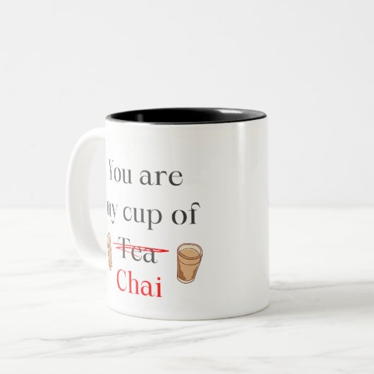 De jij bent mijn kopje thee chai mok ontwerp (Voorkant links)