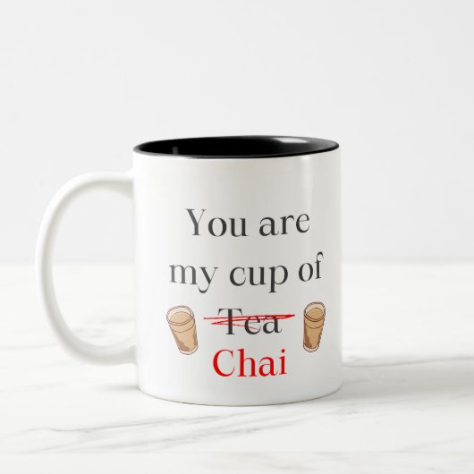 De jij bent mijn kopje thee chai mok ontwerp (Links)