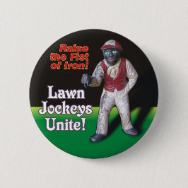 De Jockeys worden verenigd. Ronde Button 5,7 Cm