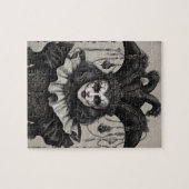 De Joker Clown in zwart-wit Legpuzzel (Horizontaal)