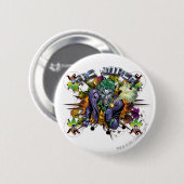 De joker - Explosie Ronde Button 5,7 Cm (Voorkant /achterkant)