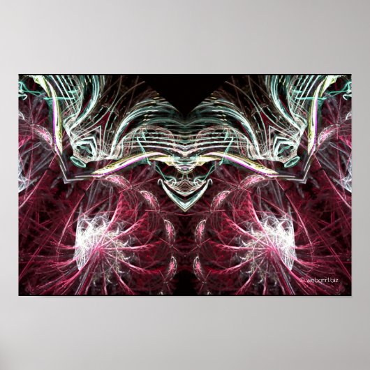 De Joker Fractale Kunstposter Poster (Voorkant)