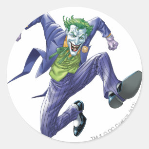 De joker springt ronde sticker