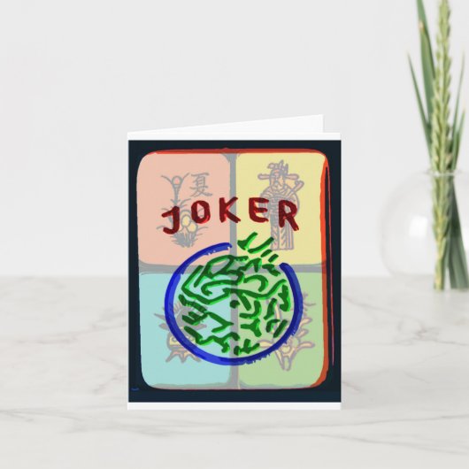 De Joker van Jongg Notecard van Mah Kaart (Voorkant)