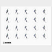 De joker veroorzaakt kaarten ronde sticker (Vel)