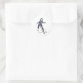 De joker veroorzaakt kaarten ronde sticker (Tas)