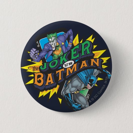 De Joker Vs Batman Ronde Button 5,7 Cm (Voorkant)