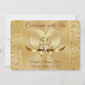De jolies invitations pour les 50 ans de mariage d (Devant)