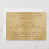 De jolies invitations pour les 50 ans de mariage d (Dos)
