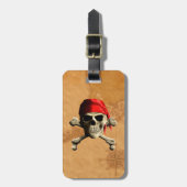 De Jolly Roger Pirate Map Bagagelabel (Voorkant verticaal)