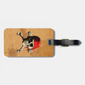 De Jolly Roger Pirate Map Bagagelabel (Achterkant horizontaal)