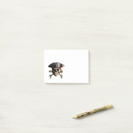 De Jolly Roger Pirate Skull Post-it® Notes (Op bureau)