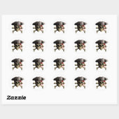 De Jolly Roger Pirate Skull Ronde Sticker (Vel)