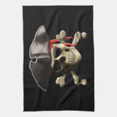 De Jolly Roger Pirate Skull Theedoek (Verticaal)