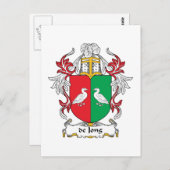 de Jong Family Crest Briefkaart (Voorkant / Achterkant)