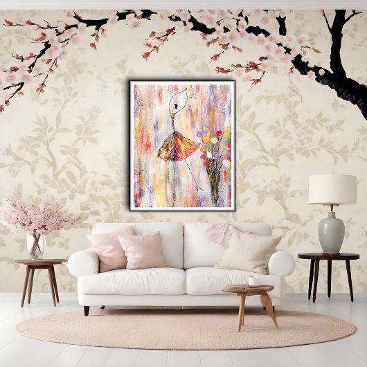 De jonge ballerina foto afdruk