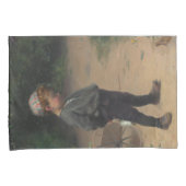 De jonge bioloog met een kikker (door Paul Peel) Kussensloop (Voorkant-Rechts)