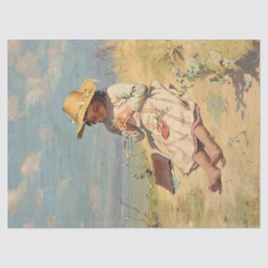 De jonge botanicus (door Paul Peel) Tissuepapier (Voorkant)