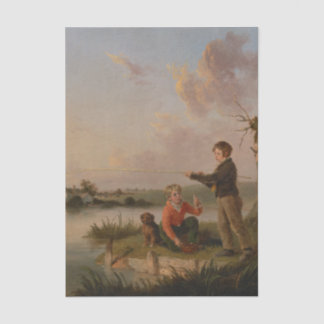 De Jonge Hengelaars door Edmund Bristow Tissuepapier