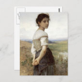 De jonge Herderin - het Jonge Meisje Briefkaart (Voorkant / Achterkant)
