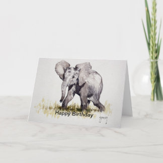 De jonge Kaart van de Verjaardag van de Olifant