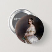 De jonge koningin Victoria Ronde Button 5,7 Cm (Voorkant /achterkant)