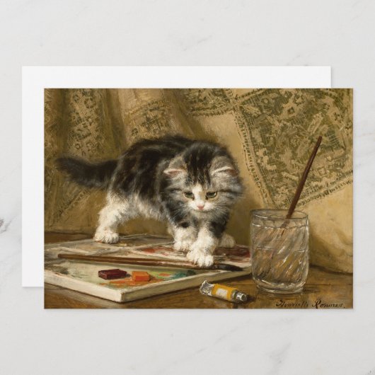 De jonge kunstenaar | Henriëtte Ronner-Knip (Voorkant / Achterkant)