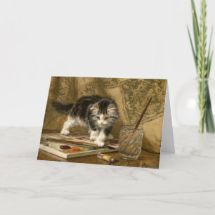 De jonge kunstenaar Henriëtte Ronner-Knip Kaart