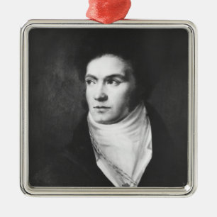 De jonge Ludwig van Beethoven 1806 Metalen Ornament