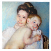 De jonge moeder, Cassatt Tegeltje (Voorkant)