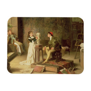 De jonge spaander (olie op doek) magneet