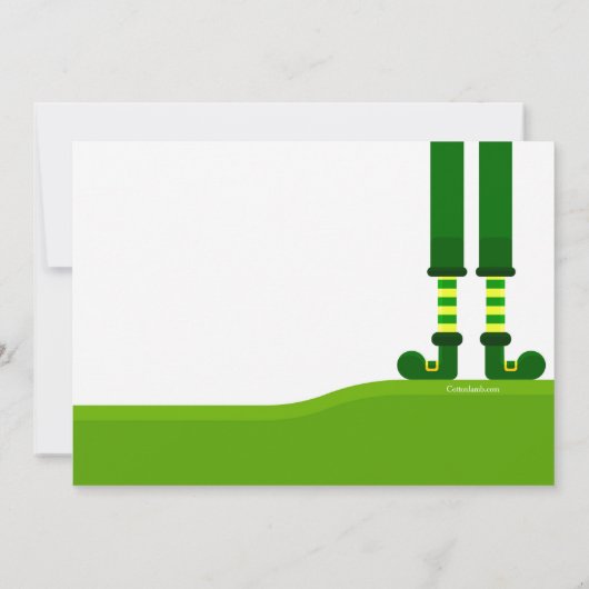 De jonge St. Patrick van de Kabouter Uitnodiging (Achterkant)