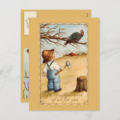 De jongen en het Briefkaart Turkije (Voorkant / Achterkant)