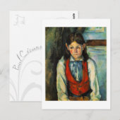 De jongen in het rode vest briefkaart (Voorkant / Achterkant)