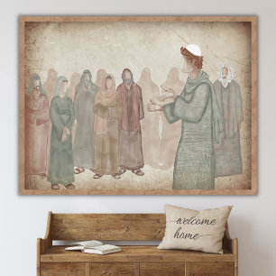 De jongen Jezus in de tempel_ Lucas 2_41-52 _ Schr Poster