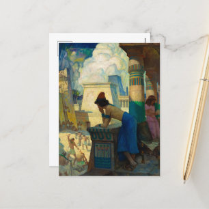 De jongen, Mozes door Newell Convers Wyeth Feestdagenkaart