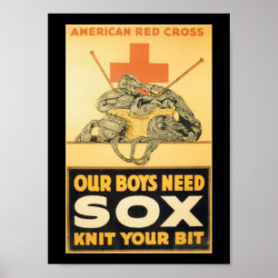 De jongens hebben Wereldoorlog II Sox nodig Poster