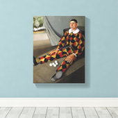 De jongleur (door Antonio Donghi) Canvas Afdruk (Insitu (Houten vloer))
