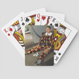 De jongleur (door Antonio Donghi) Pokerkaarten