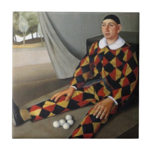 De jongleur (door Antonio Donghi) Tegeltje
