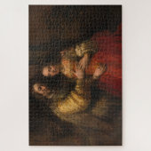 De joodse bride (door Rembrandt) Legpuzzel (Verticaal)