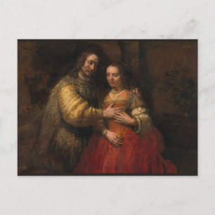 De joodse bride van Rembrandt van Rijn Briefkaart
