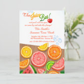 De Juice Bar uitnodiging (Staand voorkant)