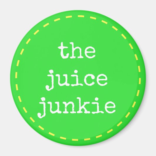 De Juice Junkie - Logo magneet (Voorkant)