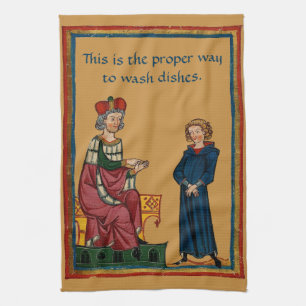 De juiste manier om afwas te doen theedoek