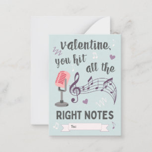 De juiste Nota's van de Valentijnsdag van het Klas Notitiekaartje
