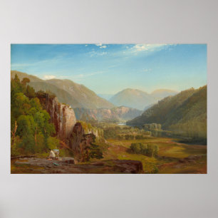 De Juniata rivier, Pennsylvania, door Thomas Moran Poster