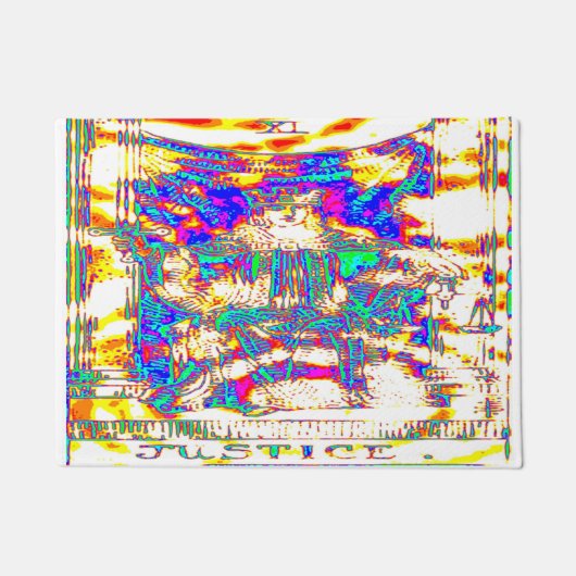 De Justice Tarot Card Deurmat (Voorkant)