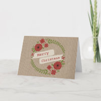 De jute inspireerde BloemenKerstmis van de Kroon
